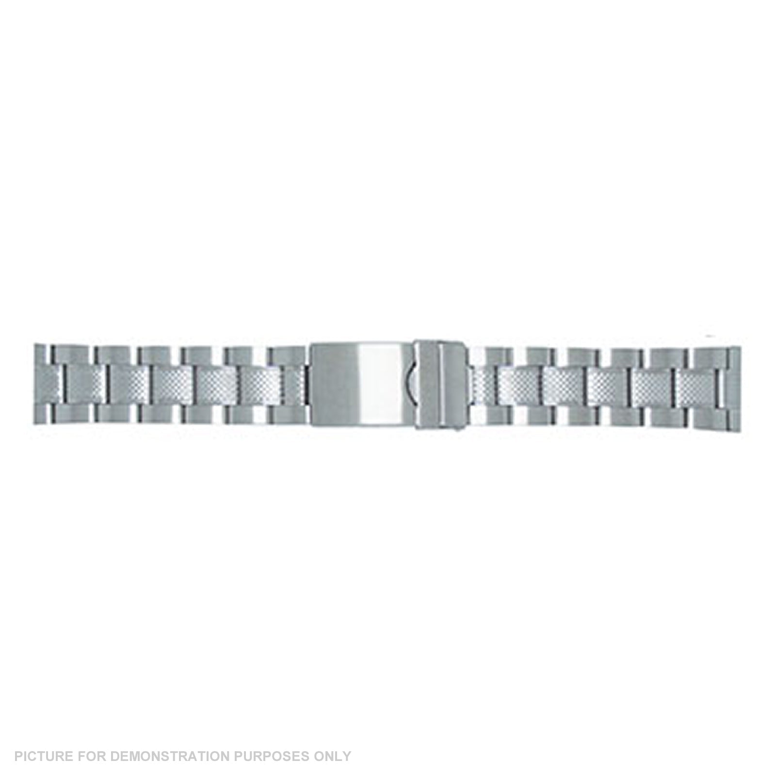Gents 18mm Stainless Steel Sports Watch Band - Silver
